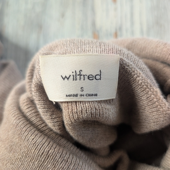 Aritzia Wilfred Rebecca Turtleneck Wool Blend Tan Women's Small - Picture 7 of 8